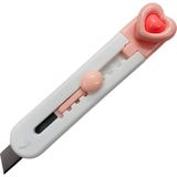 Elegantshop Mini Maket Bıçağı Falçata 9 cm 665A-KALP - Pembe