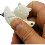 Elegantshop Mini Maket Bıçağı Falçata Kedi 6 cm FX681 - Beyaz
