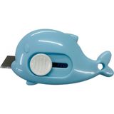 Elegantshop Mini Maket Bıçağı Falçata Yunus 7 cm FX679 - Mavi
