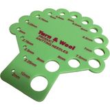 Elegantshop Şiş Ölçer-Örgü Şişleri Ölçme Cetveli VX18 - Yeşil - Plastik - Santimetre