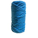 Elegantshop Taranan Taranabilir Makrome İpi Pamuk Cotton Koton 250 gr 15 Aruz Mavi
