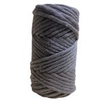 Elegantshop Taranan Taranabilir Makrome İpi Pamuk Cotton Koton 250 gr 33 Koyu Gri