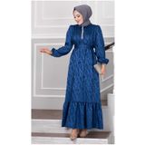 ELEGANTSTİL TAŞLI JAKAR TESETTÜR ABİYE ELBİSE