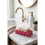 eleganzo Su Tutmayan Dalga Formlu Sabunluk Modern Banyo Sabunluğu Katı Sabun Kurutucu Dekoratif Sabunluk
