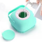 ELEGX Evcil Hayvan Bakım Banyo Masaj Fırçası Sabun ve Şampuan Dağıtıcılı Yumuşak Silikon Kıl Uzun Kısa Tüylü Köpekler Kediler Duş için (Mavi)