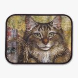 Elekli Desenli Kedi Tuvalet Önü Paspası 60 X 45 Cm