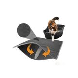 Elekli Kedi Tuvalet Önü Paspası Kedi Kumu Paspası - Mavi
