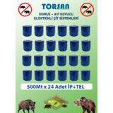 Elektirikli Çit 500m X 24 Adet Çift Örgülü Galvanizli Tel + İp