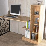 Elektra Kitaplıklı Çalışma Masası, Atlantik Çam Siyah