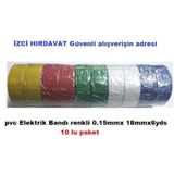 Elektrik Bandı İzola Bant 10 Adet Bant Renkli 5 Renk 1 Paket
