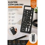 Elektrik Çizim Şablonu | Profesyonel Teknik Çizim Cetveli | Pano & Tesisat Proje Şablonu
