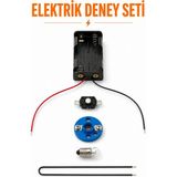 Elektrik Deney Seti Fen Bilimleri Seri Bağlantı Ampüllü Set | Basit Devre Kurma Okul Eğitim Kiti | Uygulamalı Öğrenci Deney Seti | Pilsiz