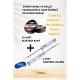 Elektrik Izolasyon Bandı Siyah 19MM x 20 Adet + Kontrol Kalemı 2 Adet