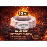 Elektrik - LED - Hoparlör Kablosu 2x0.75 mm – Dayanıklı ve Esnek Beyaz Kordon Kablo Kardelen - 10mt