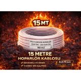 Elektrik - LED - Hoparlör Kablosu 2x0.75 mm – Dayanıklı ve Esnek Beyaz Kordon Kablo Kardelen - 15mt