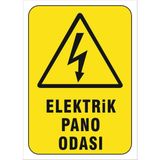 Elektrik Pano Odası Levhası Elk 014 - Sticker - 50x 70 cm