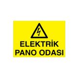 Elektrik Pano Odası Uyarı Tabelası - 35x50 Foreks - PAN13