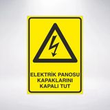 Elektrik Panosu Kapaklarını Kapalı Tut Arkası Yapışkanlı Sticker 20X28 Cm