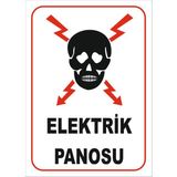 Elektrik Panosu Levhası Elk 002 - Sticker - 15x 21 cm