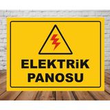 Elektrik Panosu Tabela Levhası 24X34 cm Pvc - 24 x 34 cm - 1 Adet