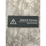 Elektrik Panosu Uyarı Levhası - Antrasit