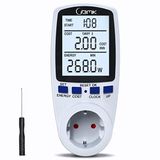 Elektrik sayacı, elektrik ölçüm cihazı, çok fonksiyonlu priz, çift hız, zaman paylaşım alanı, dijital enerji maliyeti bıçağı, LCD ekranlı, aşırı yük emniyetli elektrik analizörü, 3680 W