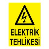 Elektrik Tehlikesi Uyarı Tabelası - 70x100 Foreks - E29