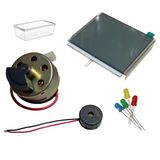Elektrik Üreten Dinamo Motor (Parmak İle Çevrilebilen) Led, Panel Ve Buzzer Çalıştıran Hobi Deney Seti