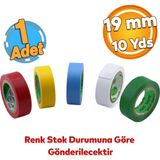 Elektrikçi Bandı 1 Adet Siyah Kırmızı Beyaz İzole Elektirik Bant Bandı Pvc Geniş 19 Mm 10 Yds