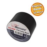 Elektrikci Bandi Siyah Izole Elektirik Kablo Bant Bandi Pvc 0.13 Mm Kalinlik 50 Mm Genis 25 Metre