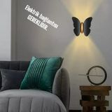 Elektrikle Çalışır, 6 Watt Amber Işık Ledli Kelebek Duvar Aplik İç Ve Dış Mekan Ip65 Led Duvar Aplik