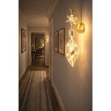 elektrikli 3 renk led kristal çiçek duvar aplik elektrikli modern dekoratif aydınlatma - Altın