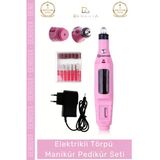 Elektrikli 9V Tırnak Törpü Makinesi Profesyonel Mini El Motoru Takımı Manikür Pedikür Seti