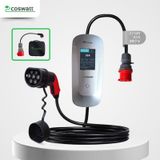 Elektrikli Araba Taşınabilir Şarj Cihazı 22 Kw / 32a / Tip-2 / 5x32a Fiş / Trifaze / 5m / Çantalı / Ev Tipi Dönüştürücü Kablolu 22 Kw