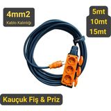 Elektrikli Araç Şarj Uzatma Kablosu 4mm2, 16A, 5mt | 10MT | 15MT | 20MT | 25MT - 10 METRE