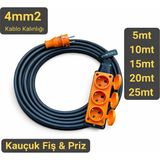 Elektrikli Araç Şarj Uzatma Kablosu 4mm2, 16A, 5mt | 10MT | 15MT | 20MT | 25MT - 5 METRE