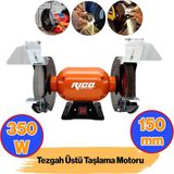 Elektrikli Bıçak Kesici Bileme Taş Motoru 150 Mm Zımpara 350 W Rico Taşlama Metal Tezgah Üstü Çark