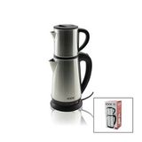 ELEKTRİKLİ ÇAY MAKİNESİ ÇAYCI SET 1.8LT SU ISITICI PLS.+ 0.8LT DEMLİK ÇELİK TABAN 1800W 360 DERECE GÖVDE HK-509 (5680)