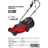 Elektrikli Çim Biçme Makinesi Bahçe Ev Ot Temizleme Kesme Yüksekliği 25-55 Mm,