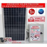 Elektrikli Çit Ayi Domuz Kovucu 50W Panel 24 Amper Akü