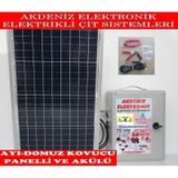 Elektrikli Çit Cihazı Ayı Domuz Kovucu 50 W Panel 24 Amper Akü
