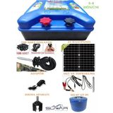 Elektrikli Çit Makinası Domuz İnek Koyun Keçi Ve Yabani Hayvan Kovucu (1-6 Dönüm Solar Set)