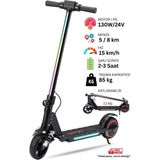 Elektrikli Çocuk Scooter - Çift Frenli Katlanabilir - LED Işıklı - Ön Çift Süspansiyonlu 8+ - SİYAH