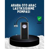 Elektrikli Hava Kompresörü Type-C USB Şarjlı Çok Fonksiyonlu Lastik Pompası - Renkli