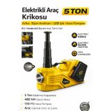 Elektrikli Hidrolik Kriko Hava Pompası Bijon Anahtarı Bijon Anahtarı Led Işık 4'ü 1 Arada Acil Durum Araç Tamir Seti