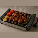 Elektrikli Izgara | Bbq Izgara | Paslanmaz Izgara | 1600W | Mavi Su Dünyası - Gri
