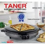 Elektrikli Katmer Sacı Gözleme Sacı Termostatlı Mega Boy 50CM Saç 2000W Isı Ayarlıyufka Sac� - Beyaz