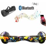 Elektrikli Kaykay Full Ledli Hoverboard Bluetooth Hoparlörlü 6.5 Inch Çanta Hediyeli D08