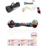 Elektrikli Kaykay Full Ledli Hoverboard Bluetooth Hoparlörlü 6.5 Inch Çanta Hediyeli D26