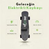 Elektrikli Kaykay H2S-1 – Şehir İçi Ulaşım Aracı, Scooter Alternatifi, 20 km/h, 8 km Menzil, Hafif 3.7 kg